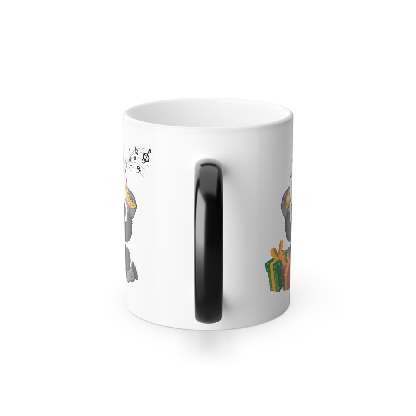 Happy Monkey Christmas Magic Mug | Singing Ape Heat-Reactive Coffee Cup