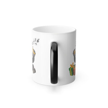 Happy Monkey Christmas Magic Mug | Singing Ape Heat-Reactive Coffee Cup