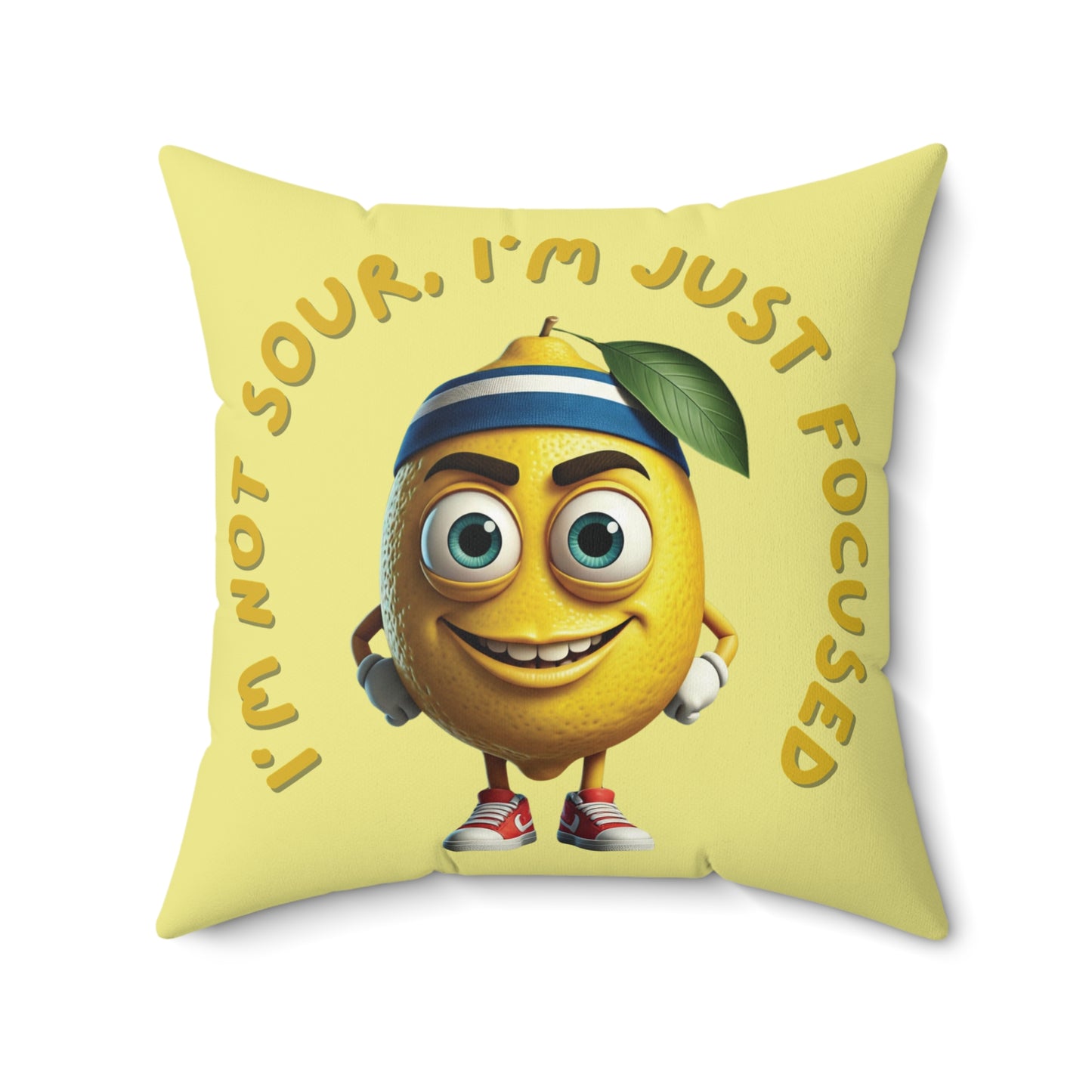 The Sour Truth: "I'm Just Focused" Lemon Throw Pillow