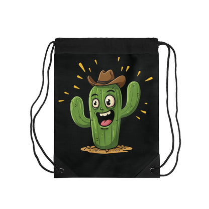Cactus Cowboy" Drawstring Bag - Unique, Durable & Eco-Friendly Style