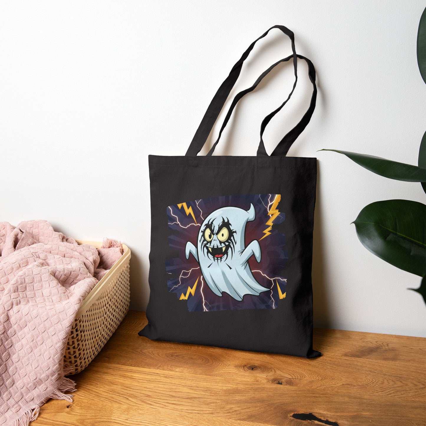 Retro Witchy Halloween Art Tote Bag