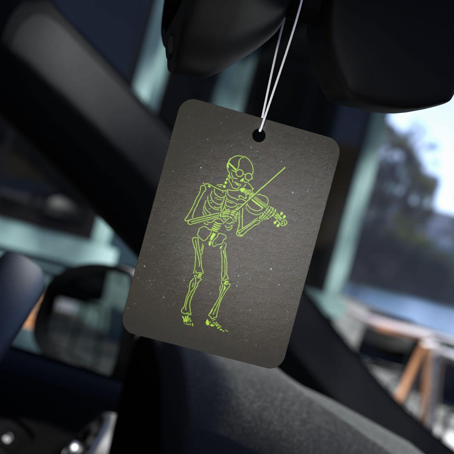 Metal Skeleton Fluo Violinis Interview Car Air Freshener -  Power Car Freshener: Fresh Scent, Long-Lasting Fragrance, Funny Design