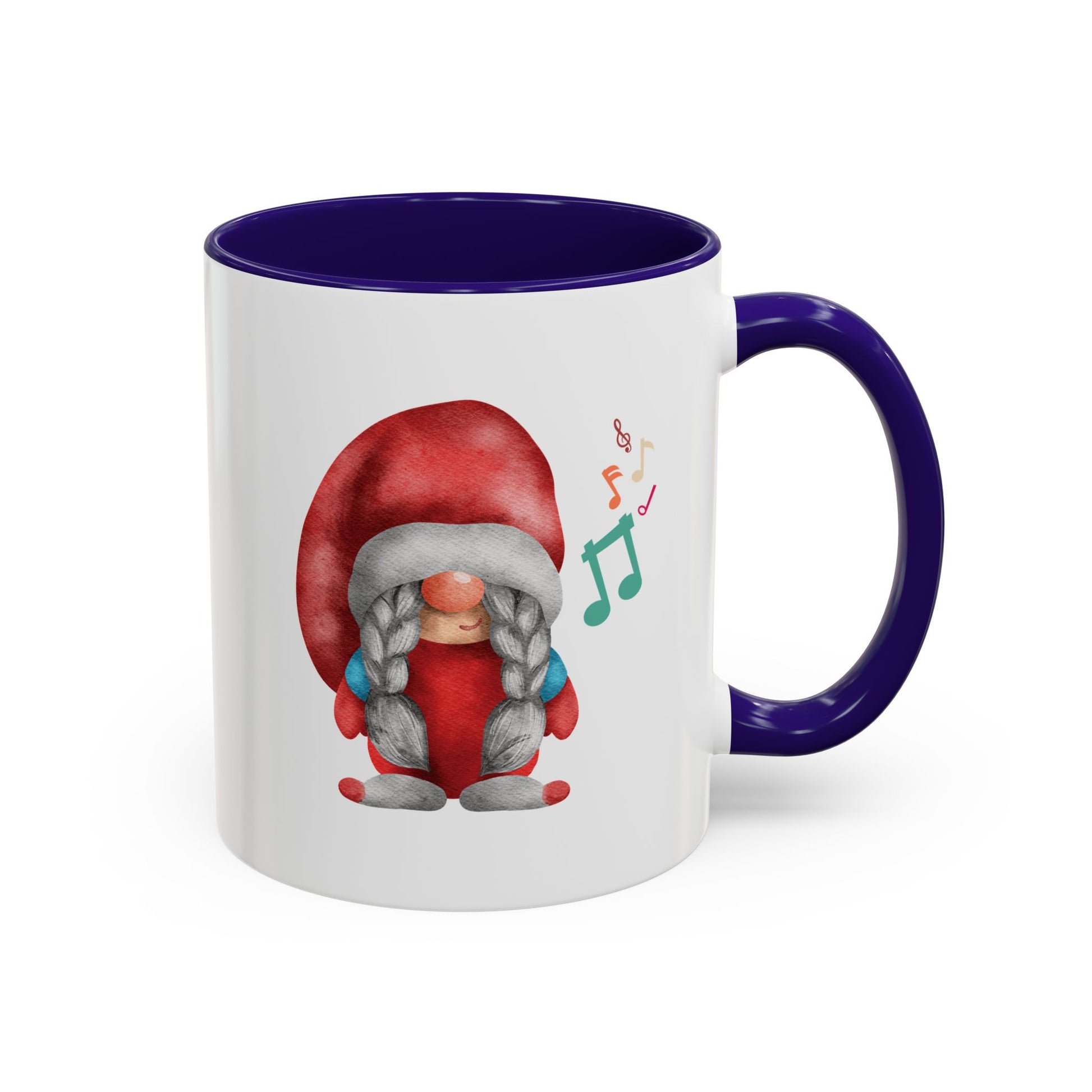 Cute Gnome Mug - Red & White - Perfect Holiday Gift idea 11oz Blue