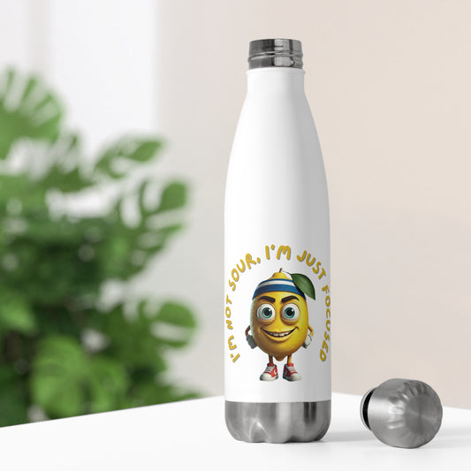 "I'm Not Sour, I'm Just Focused" Lemon Stainless Steel Insulated Bottle 20oz