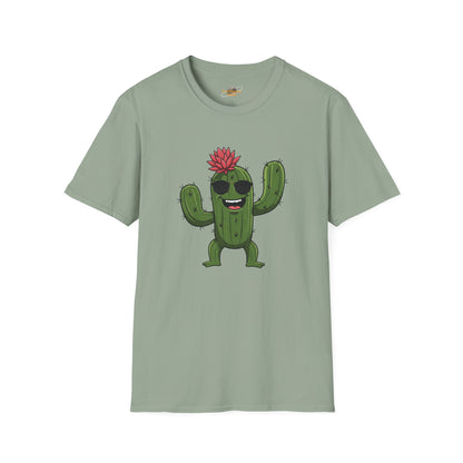 Cactus Mania T-Shirt: Fun Cactus with Sunglasses | Organic Cotton Tee for Nature Lovers