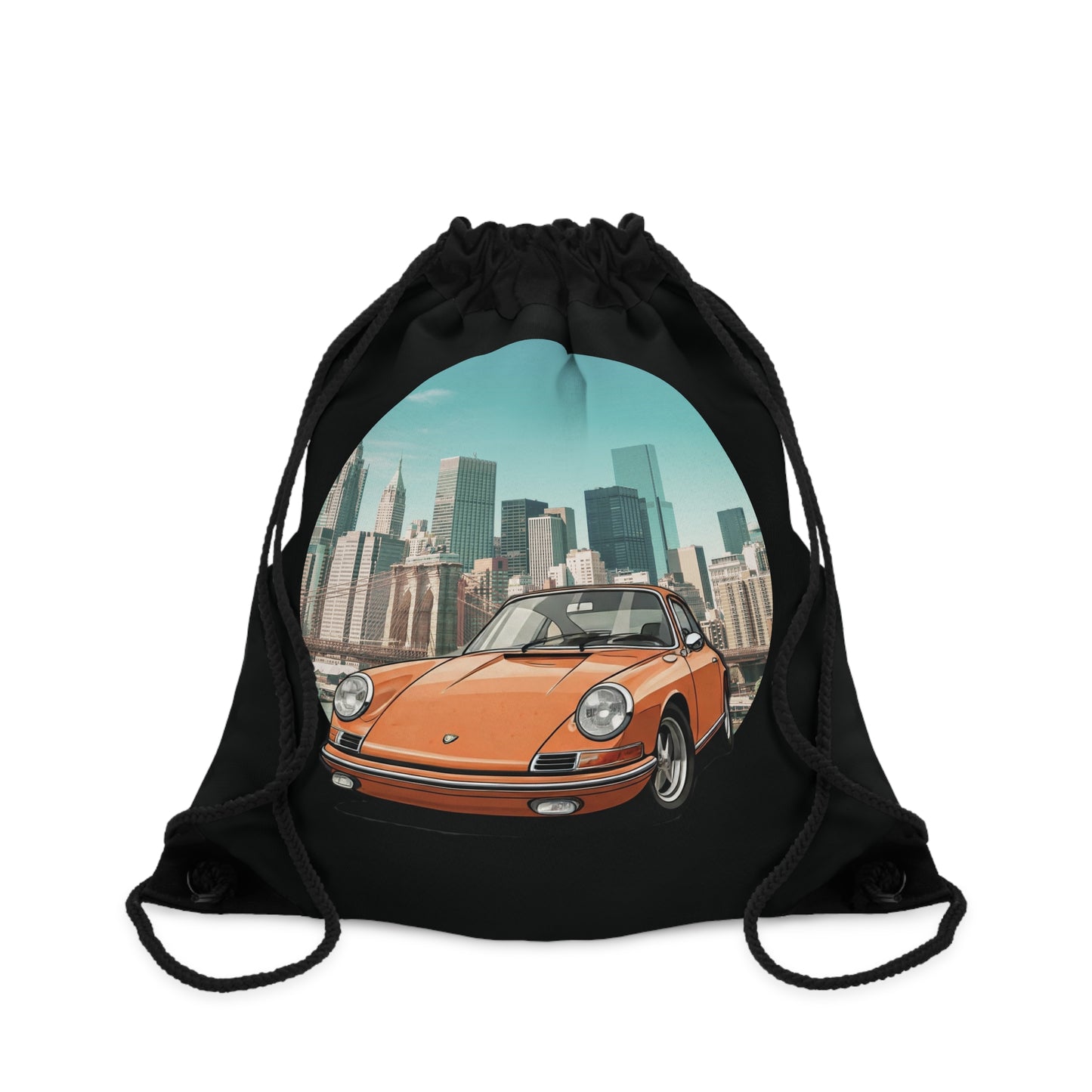 Vintage Porsche 911 Drawstring Bag - Classic Car Sackpack