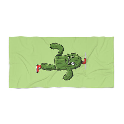 "Upside-Down Cactus" Beach Towel: Unique, Fun & Durable for All Your Adventures! 30" × 60"