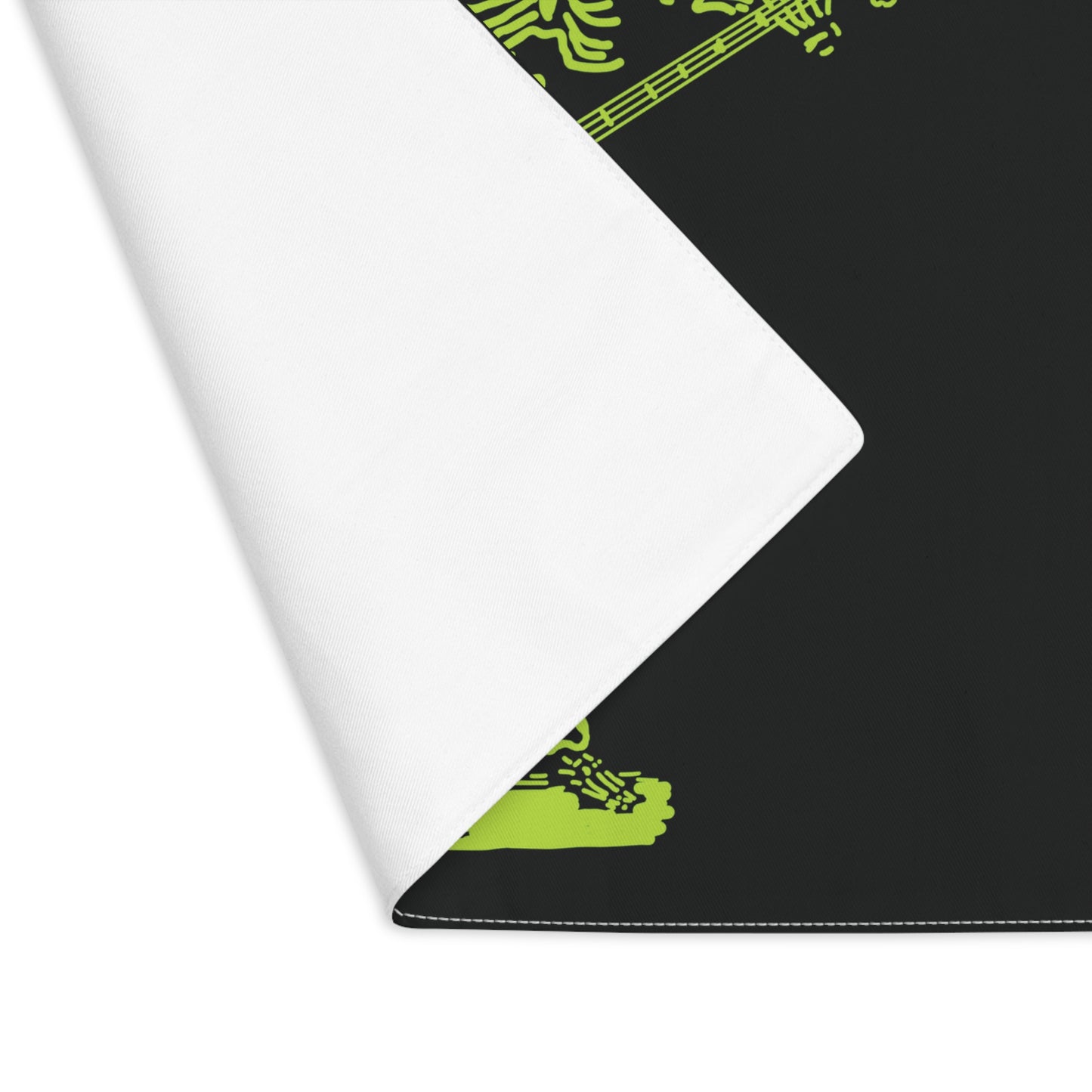 Dual Threat Fluo Skeleton Singer-Guitarist Placemat