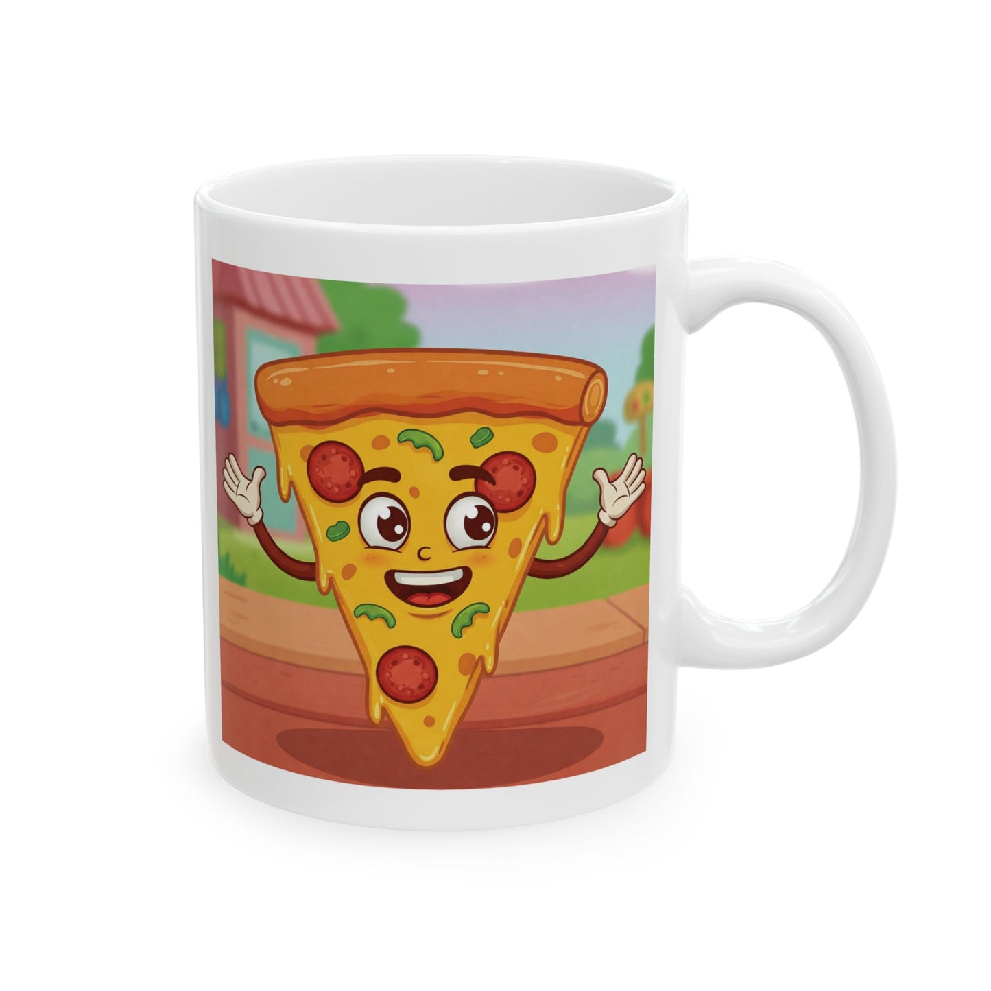 The Neon Slice | Street Foods Pizza Ceramic Mug
