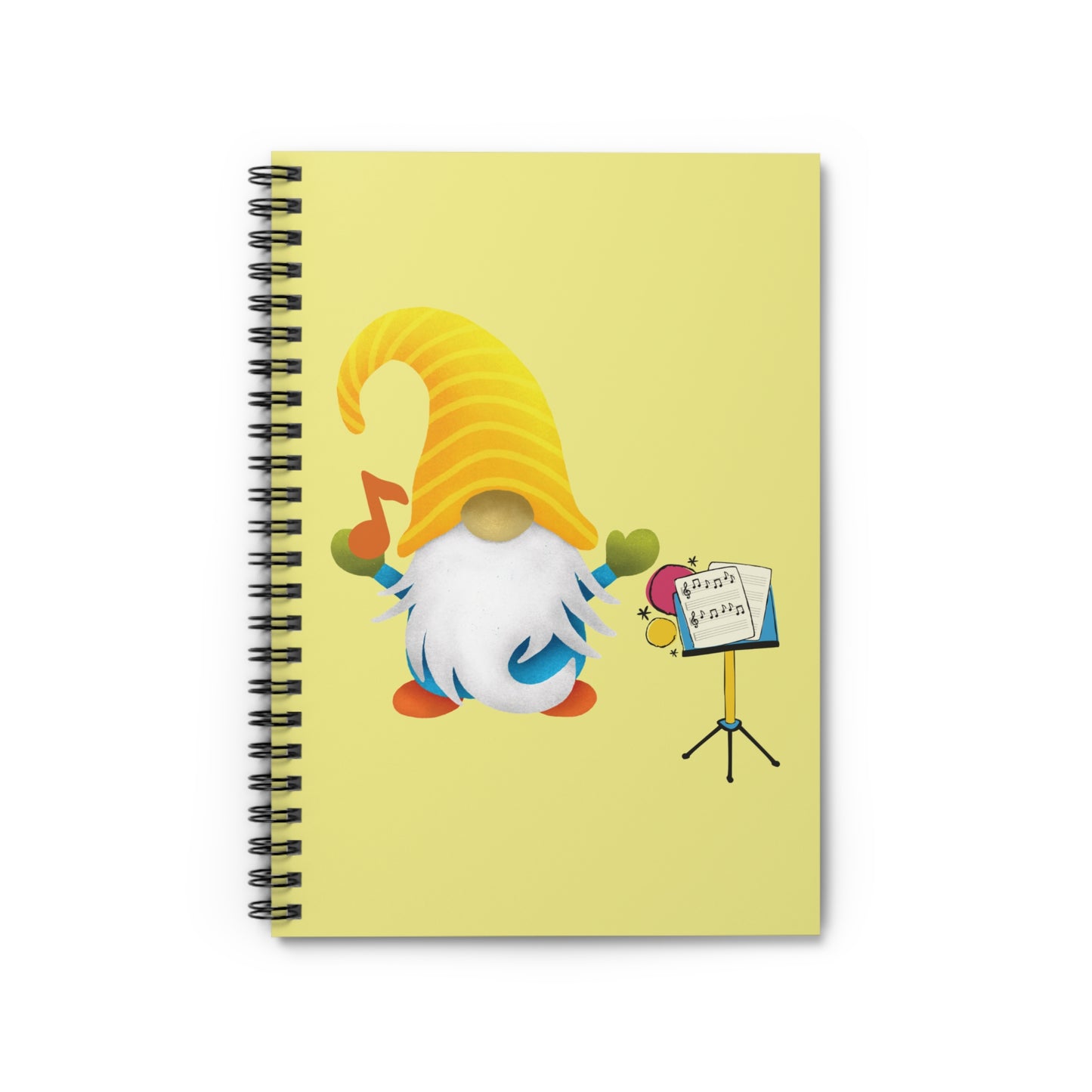 Gnome Musician Spiral Notebook | Unique Practice Log & Music Gift