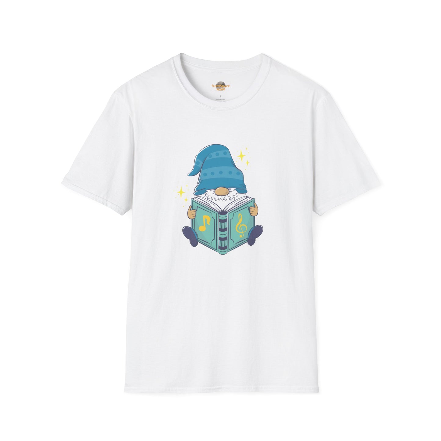 Mystical Book-Reading Gnome Unisex T-Shirt: Stories & Sparkle