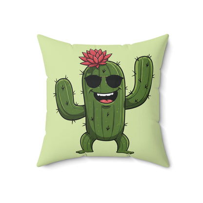 Cactus with sunglasses  throw pillow