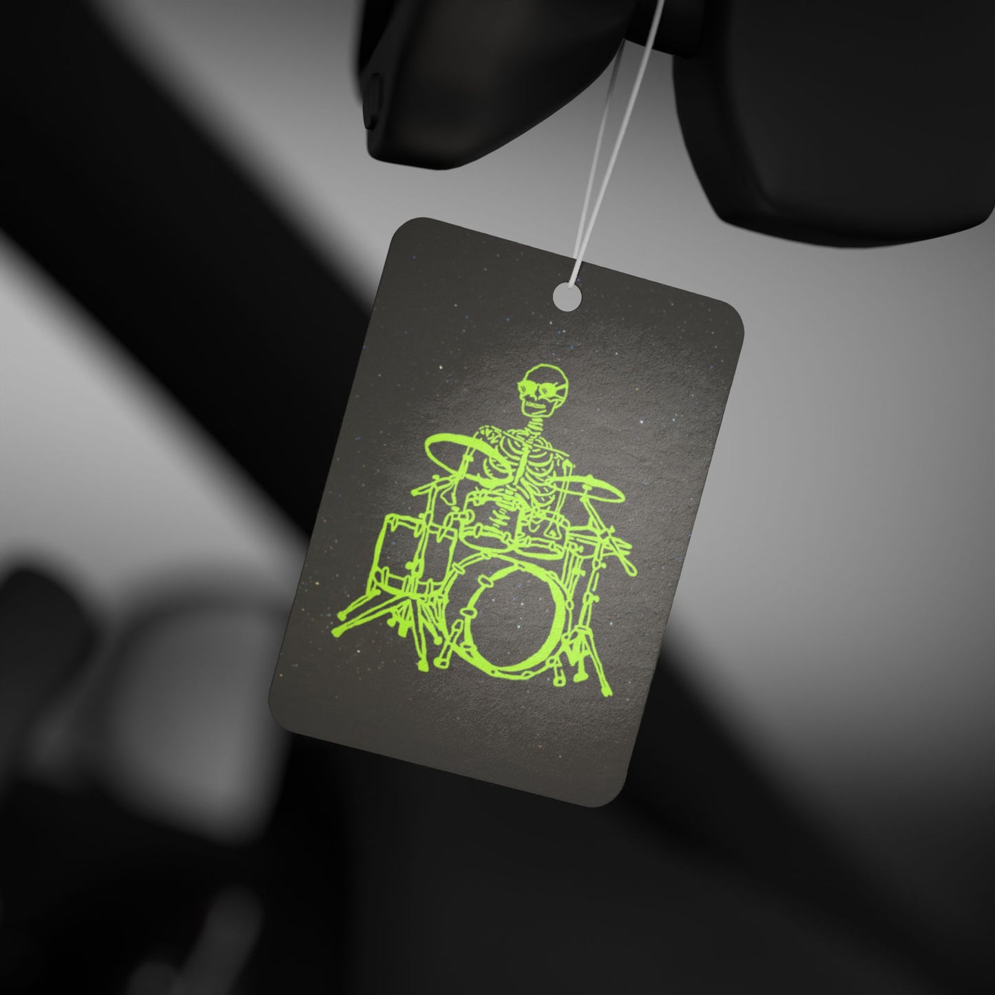 Metal Skeleton Fluo Drums Pllayer Car Air Freshener -  Power Car Freshener: Fresh Scent, Long-Lasting Fragrance, Funny Design