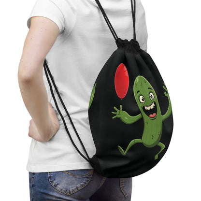 Cactus with Balloon" Drawstring Bag - Fun & Eco-Friendly Backpack for Everyone
