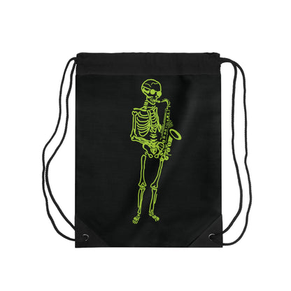 Fluo Skeleton Saxophonist Drawstring Bag - Eternal Melodies