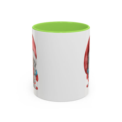 Cheerful Red Gnome with Braids Mug - Sip Your Sweet Melody | Ceramic Coffee & Tea Cup (11oz/15oz) 11oz Light Green