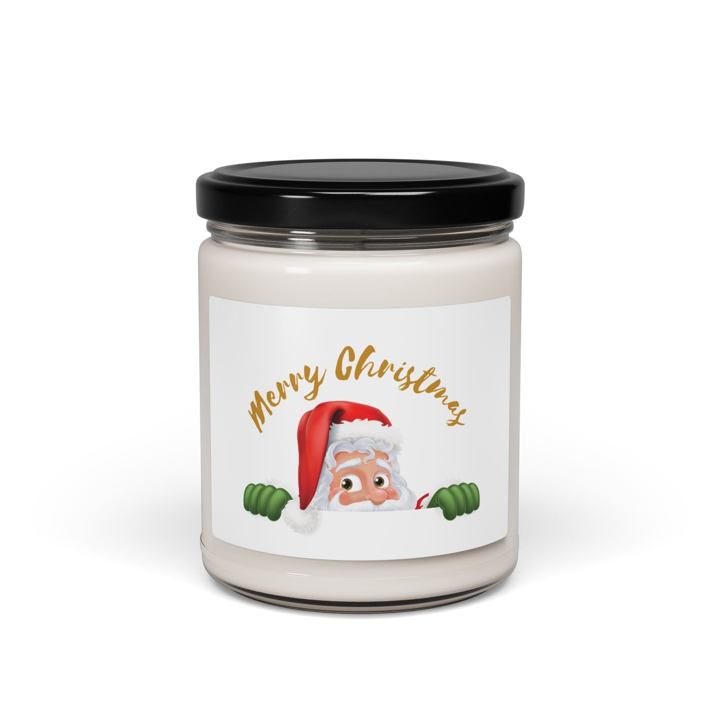 The "Peeking Santa" Candle: Festive Christmas Scented Jar for Holiday Home Decor