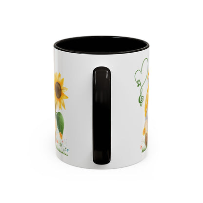 Mystical Gnome & Sunny Sunflower Mug - Your Garden's Secret Charm | Ceramic Coffee & Tea Cup (11oz/15oz)