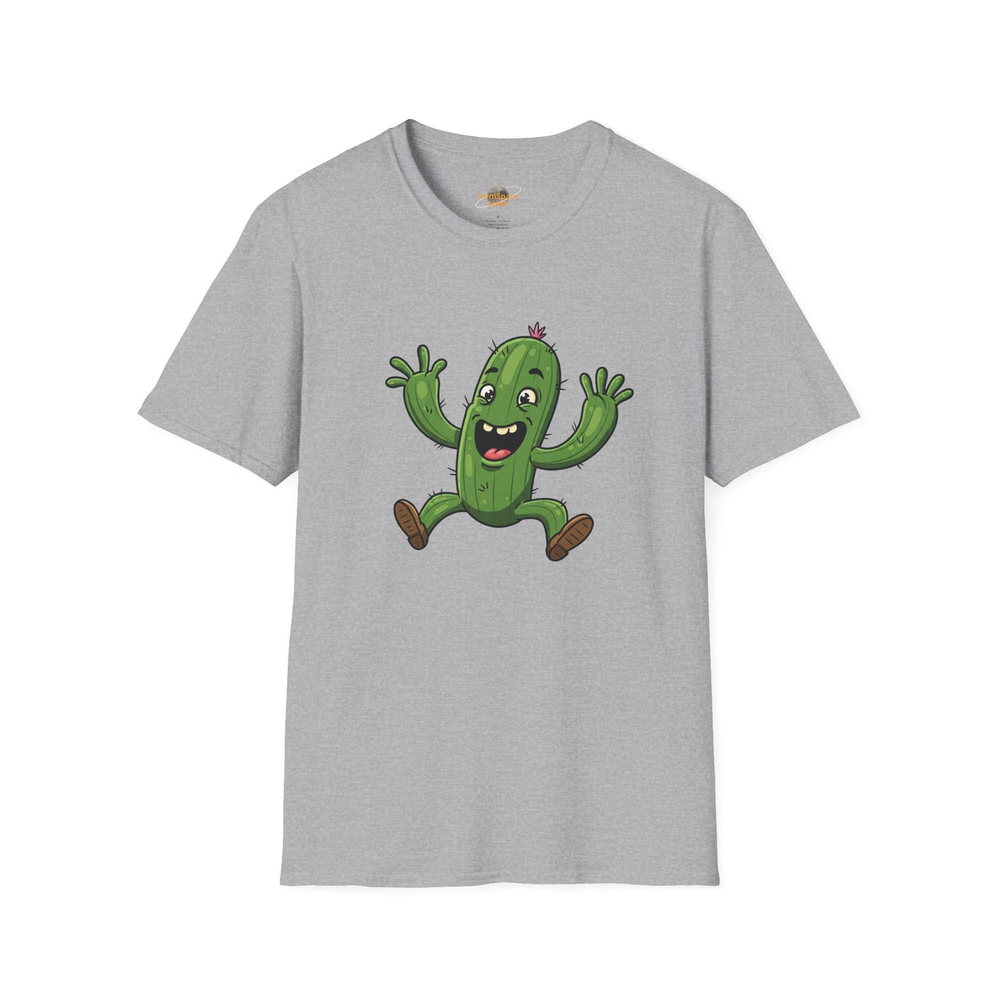 Happy Jumping Cactus T-Shirt: Dynamic & Joyful Organic Cotton Tee | Cactus Mania