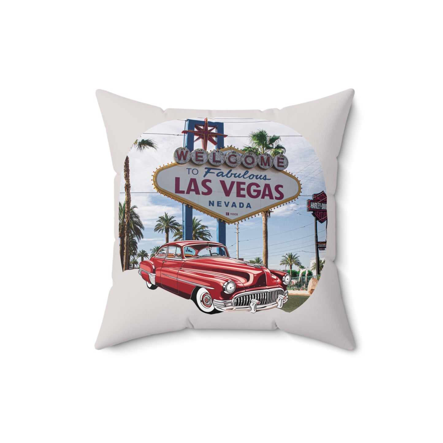 Viva Las Vegas – 1950s Buick Roadmaster Throw Pillow
