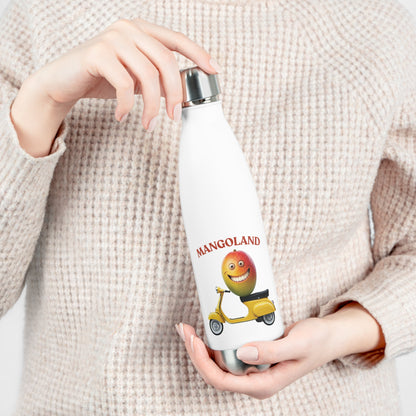 "Mangoland" Funny Mango on Scooter Insulated Stainless Steel Bottle - Hot & Cold