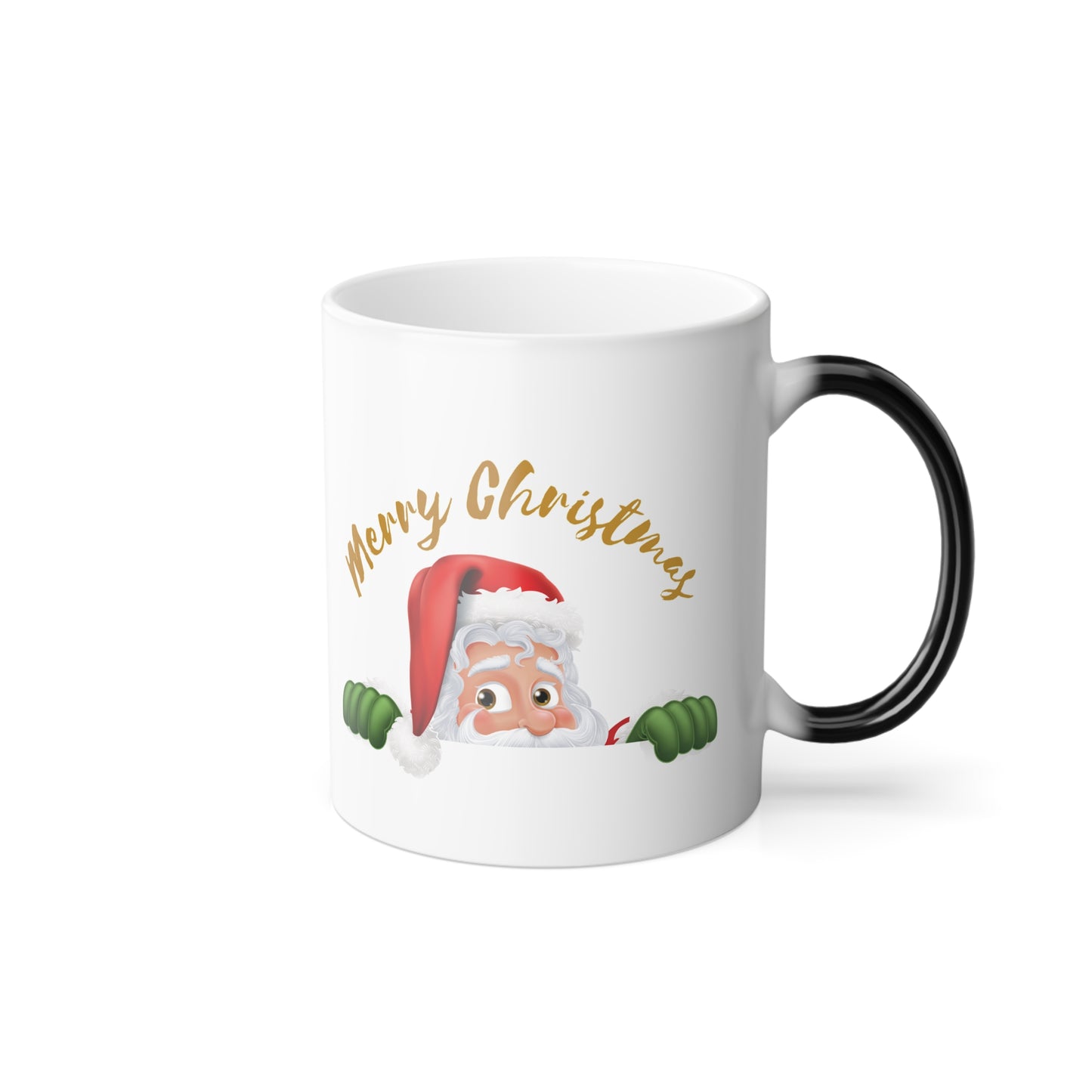 Peeking Santa Magic Mug | Heat-Reactive "Merry Christmas" Coffee Cup