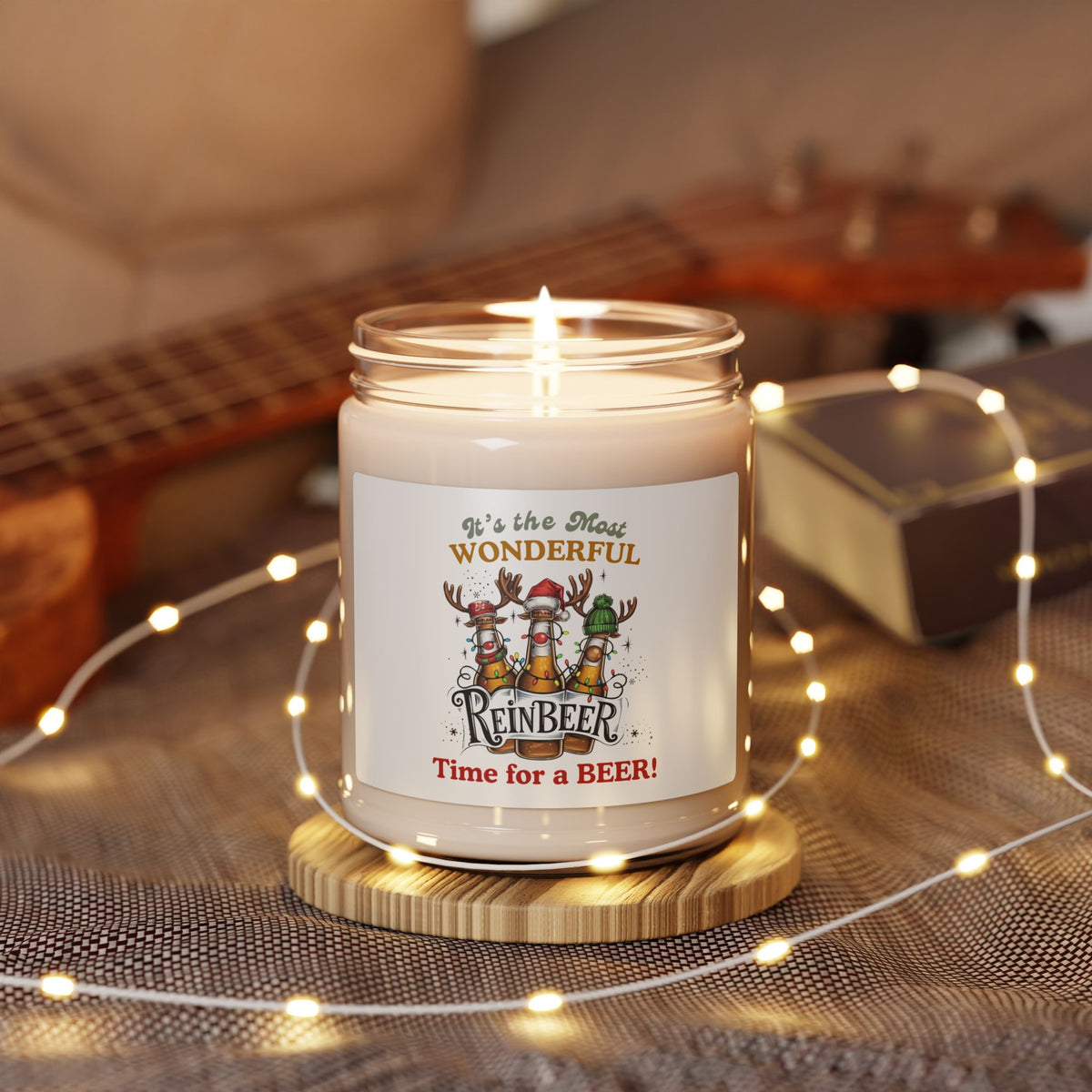 It's the Most Wonderful Reinbeer Time of the Year - Scented Christmas Beer Candle - 9oz