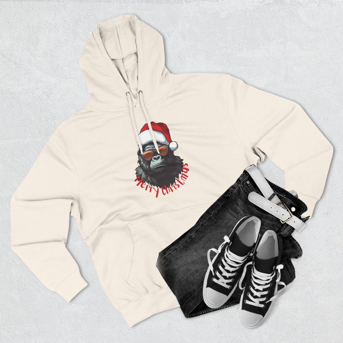 Three-Panel Fleece Hoodie - gorilla sunglasses