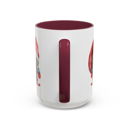 Cheerful Red Gnome with Braids Mug - Sip Your Sweet Melody | Ceramic Coffee & Tea Cup (11oz/15oz)