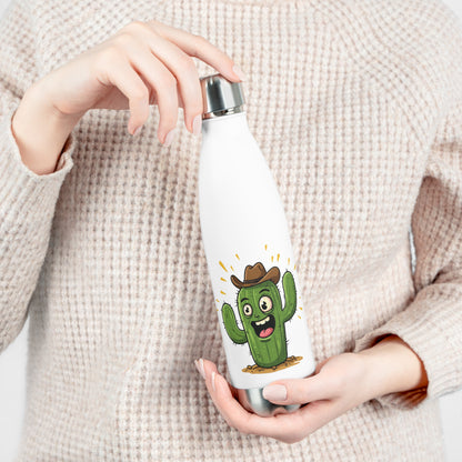 Cactus Cowboy Water Bottle – Fun, Insulated Stainless Steel 20oz for Everyday Adventures