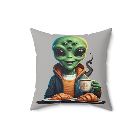 Cosmic Comfort: Three-Eyed Alien Pillow - Unique Space Decor & Alien Vibes - Buy Now!