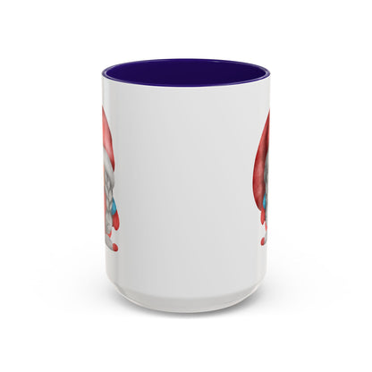 Cheerful Red Gnome with Braids Mug - Sip Your Sweet Melody | Ceramic Coffee & Tea Cup (11oz/15oz) 15oz Blue
