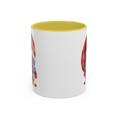 Cheerful Red Gnome with Braids Mug - Sip Your Sweet Melody | Ceramic Coffee & Tea Cup (11oz/15oz) 11oz Yellow