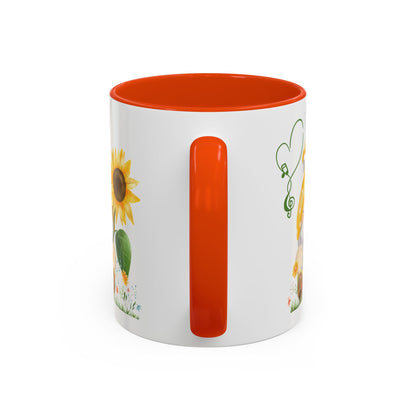 Mystical Gnome & Sunny Sunflower Mug - Your Garden's Secret Charm | Ceramic Coffee & Tea Cup (11oz/15oz)