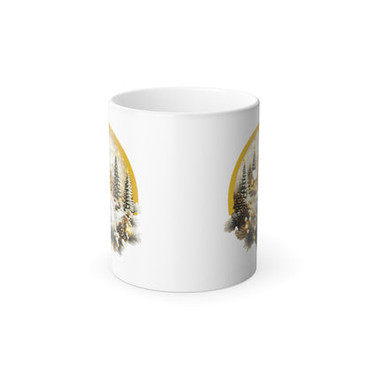 Magic Gold Christmas Village Color Changing Mug | Heat Reveal Holiday Coffee Cup
