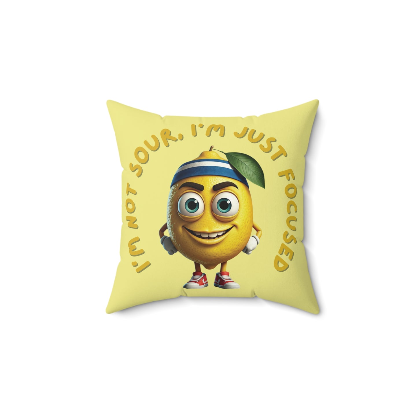 The Sour Truth: "I'm Just Focused" Lemon Throw Pillow