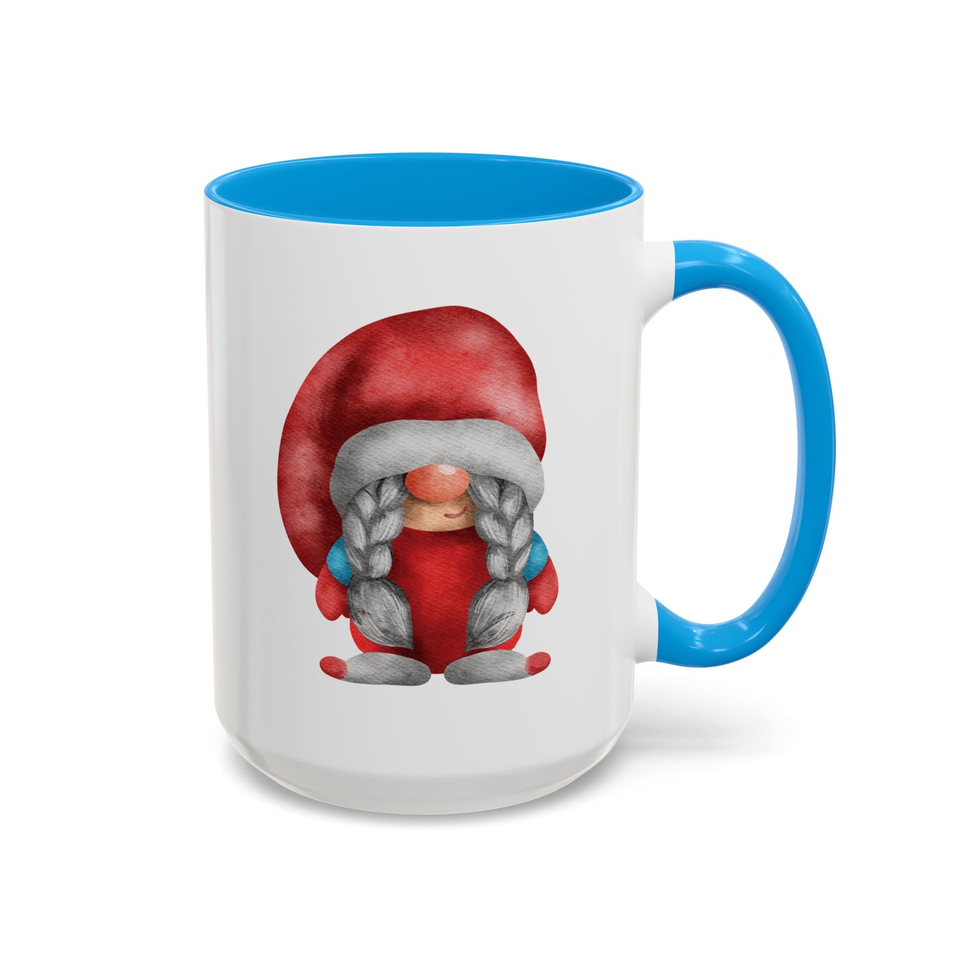 Cheerful Red Gnome with Braids Mug - Sip Your Sweet Melody | Ceramic Coffee & Tea Cup (11oz/15oz)