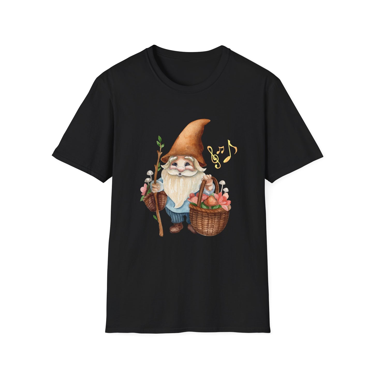 Singing Forest Gnome T-Shirt | Nature Lover's Delight | Soft and Comfy