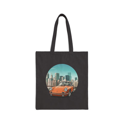 Porsche 911 Tote Bag: Iconic Vintage Power for Your Everyday Black 15" x 16"
