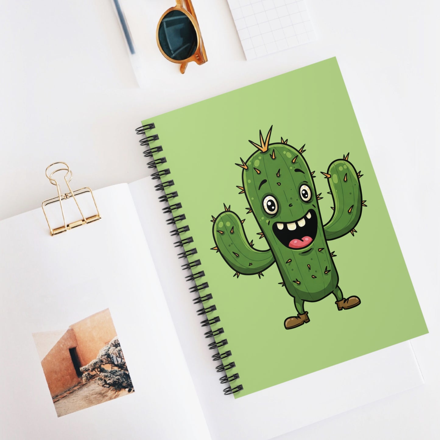 Joyfull Cactus Spiral Notebook | Cute Plant Lover Journal & Succulent Gift Idea