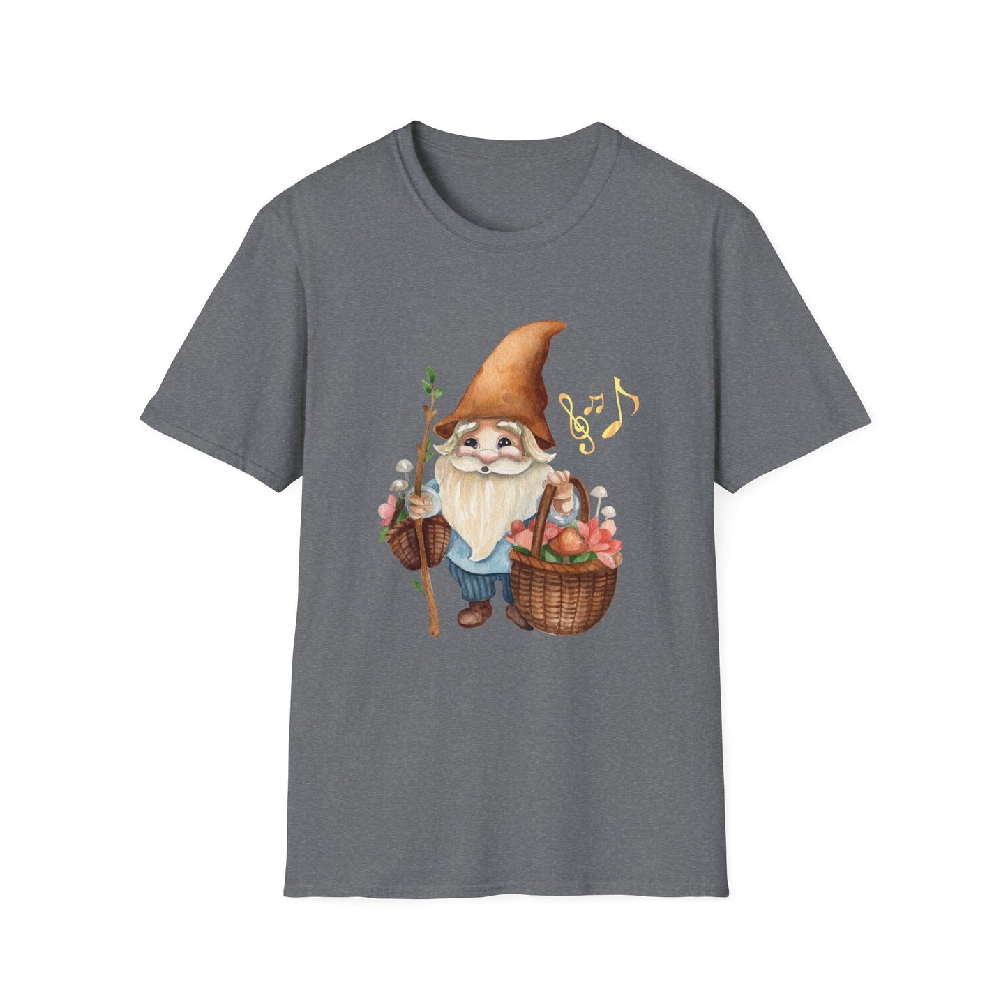 Singing Forest Gnome T-Shirt | Nature Lover's Delight | Soft and Comfy