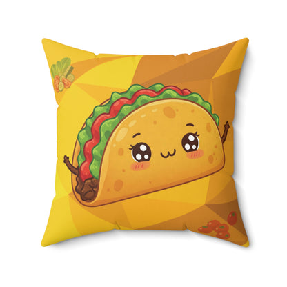 The Shell-Shocked Sweetheart – Happy Taco Throw Pillow