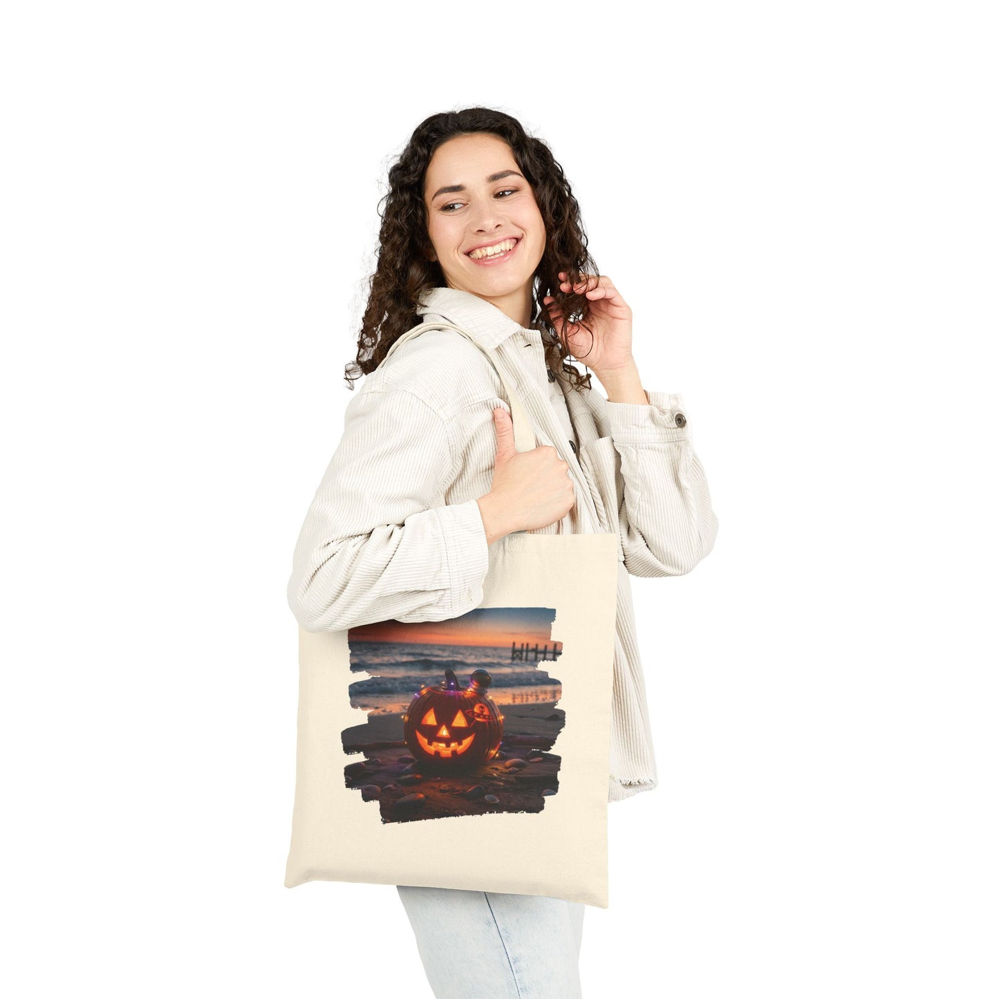 Vintage Horror Art Halloween Tote Bag