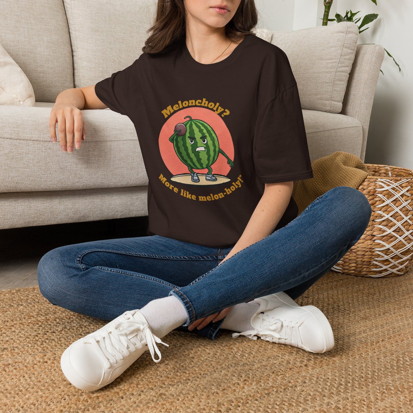 Melon-Holy t-shirt: Funny Watermelon Shot Put Tee