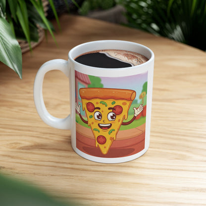 The Neon Slice | Street Foods Pizza Ceramic Mug