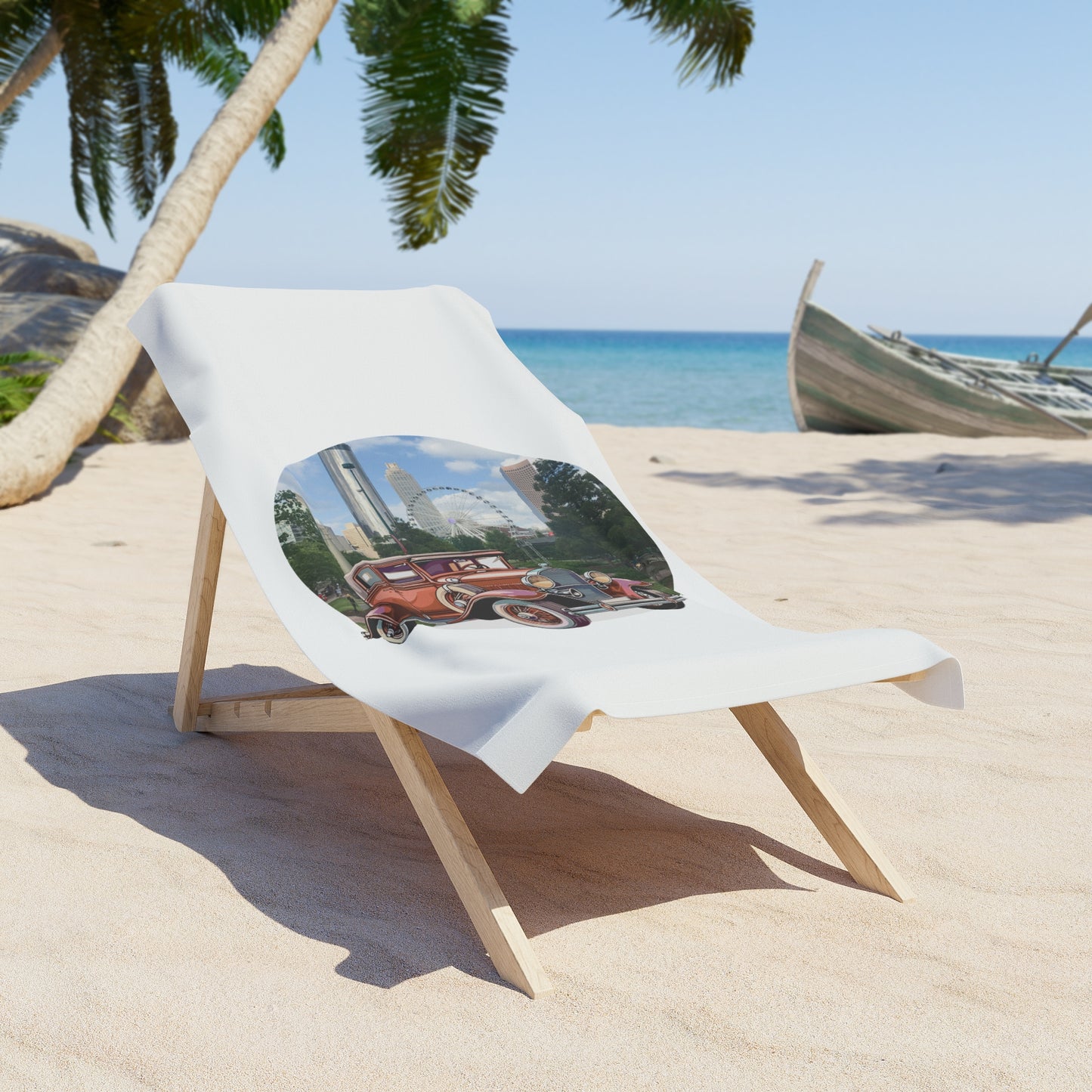 Buick Doctor Coupe Beach Towel: Relive 30s Cinema Charm & Classic Cars