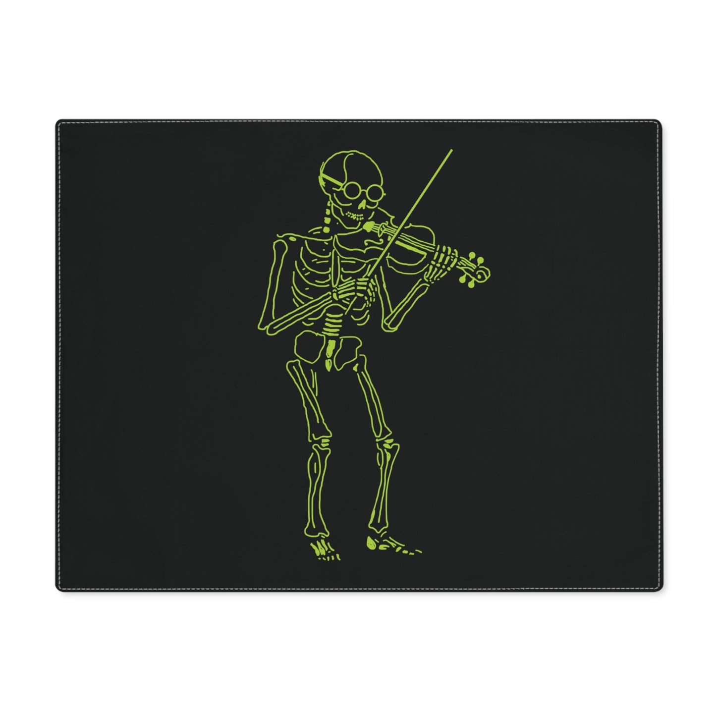 Midnight Sonata Fluo Skeleton Violinist Placemat