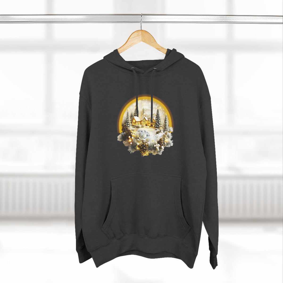 Copy of Copy of Copy of Copy of Three-Panel Fleece Hoodie - happy holiday gorilla