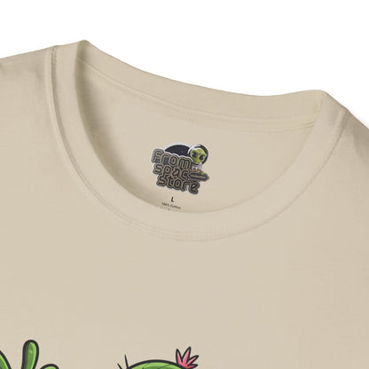 Happy Jumping Cactus T-Shirt: Dynamic & Joyful Organic Cotton Tee | Cactus Mania