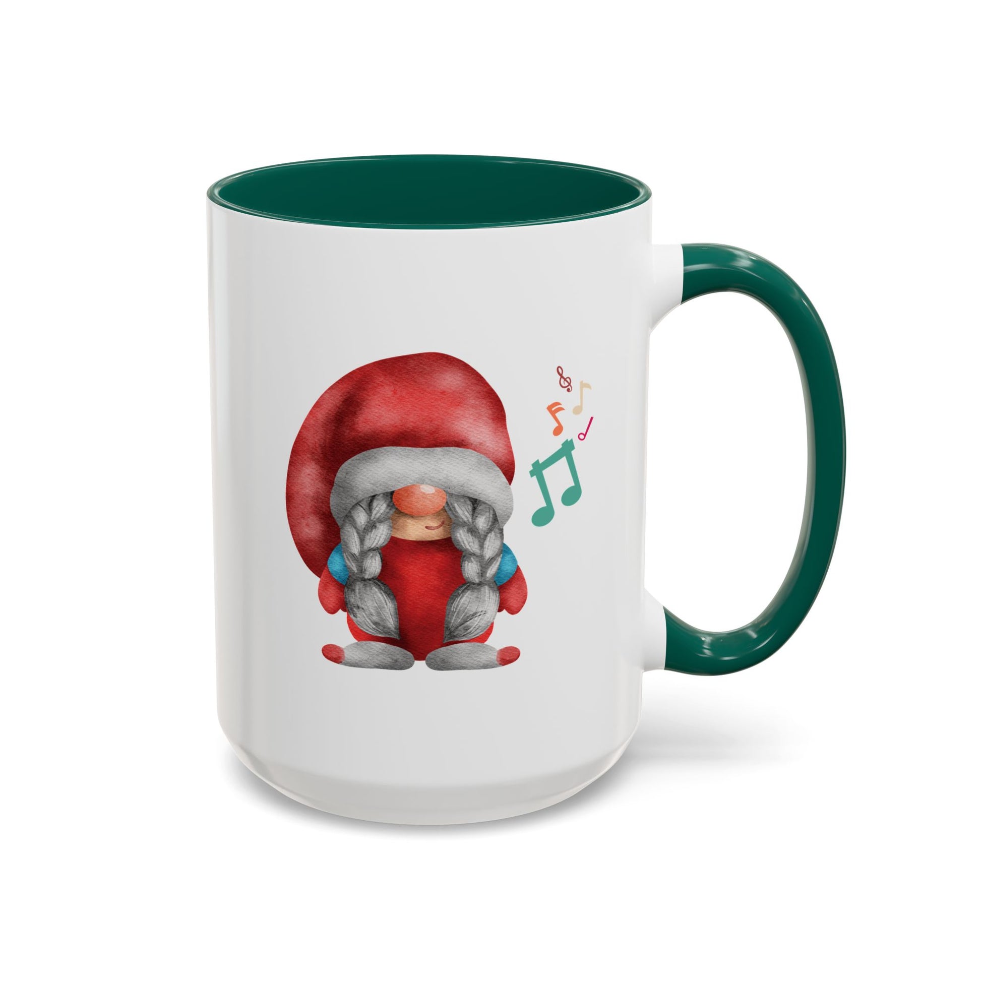 Cute Gnome Mug - Red & White - Perfect Holiday Gift idea 15oz Green
